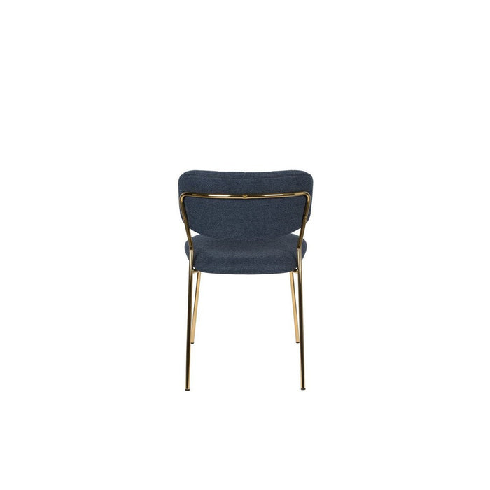 Stoel Jolien Gold/Dark Blue-Eetkamerstoelen-Creating Home