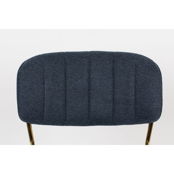 Stoel Jolien Gold/Dark Blue-Eetkamerstoelen-Creating Home