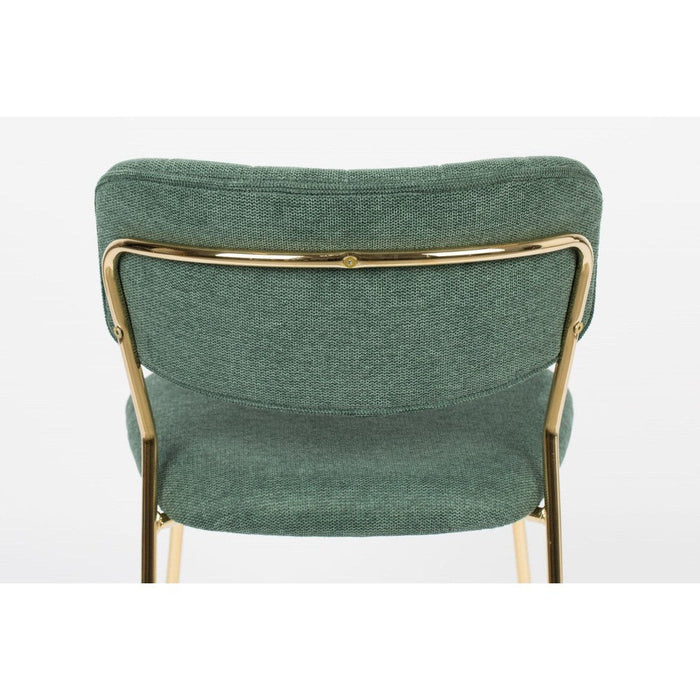 Stoel Jolien Gold/Dark Green-Eetkamerstoelen-Creating Home