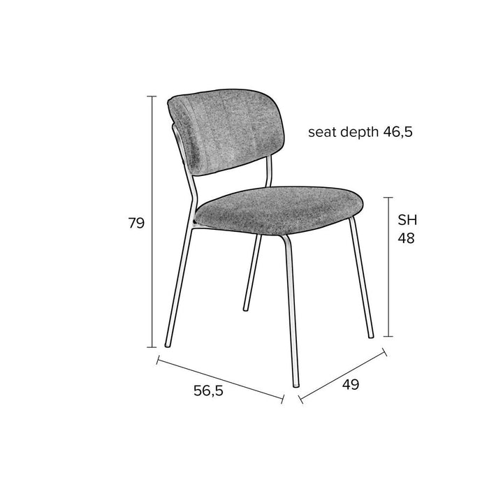 Stoel Jolien Gold/Dark Green-Eetkamerstoelen-Creating Home