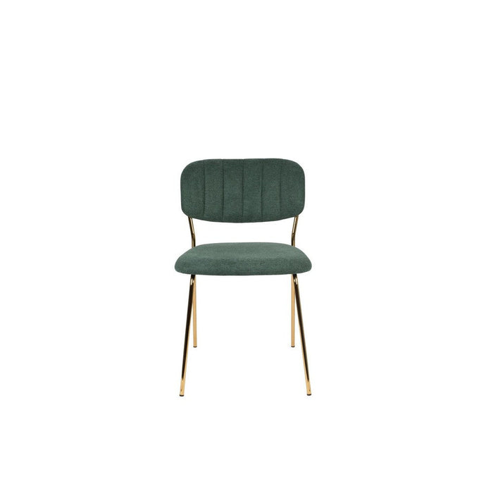 Stoel Jolien Gold/Dark Green-Eetkamerstoelen-Creating Home