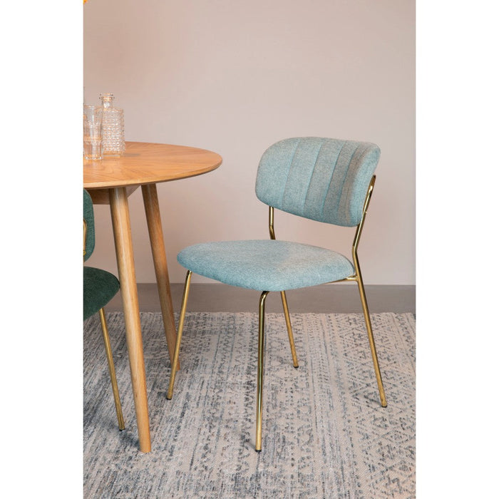 Stoel Jolien Gold/Light Green-Eetkamerstoelen-Creating Home