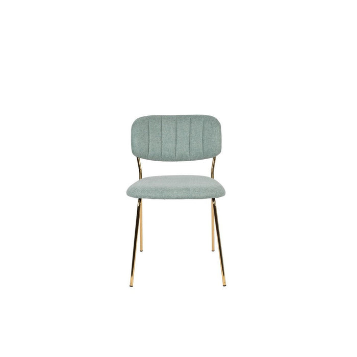 Stoel Jolien Gold/Light Green-Eetkamerstoelen-Creating Home