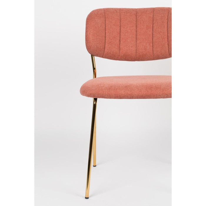 Stoel Jolien Gold/Pink-Eetkamerstoelen-Creating Home