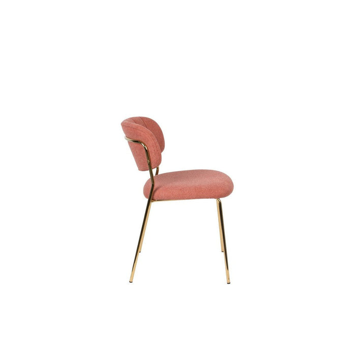 Stoel Jolien Gold/Pink-Eetkamerstoelen-Creating Home