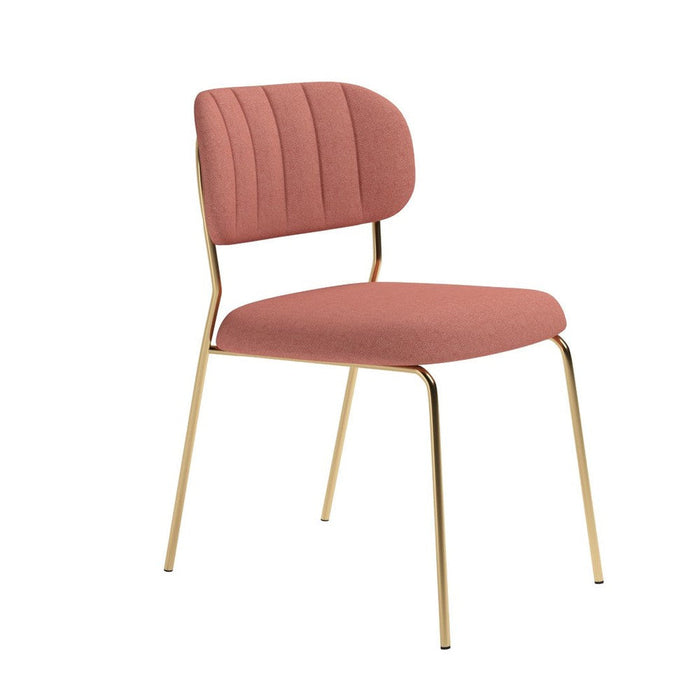 Stoel Jolien Gold/Pink-Eetkamerstoelen-Creating Home