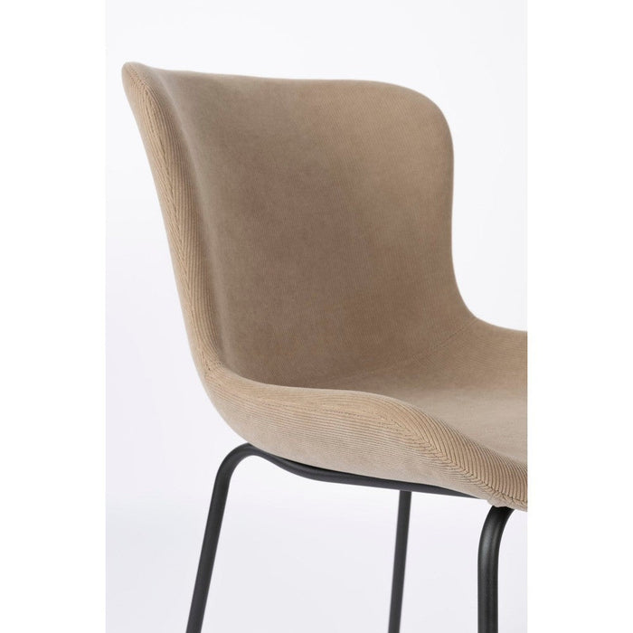 Stoel Junzo Rib Taupe-Eetkamerstoelen-Creating Home