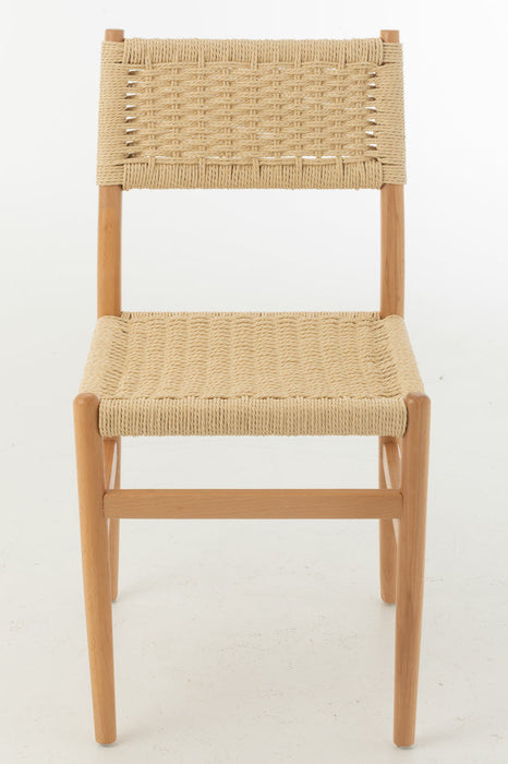 Stoel Lap beukenhout/touw naturel-Eetkamerstoelen-J-Line