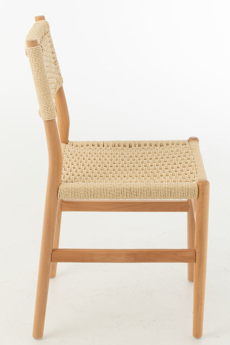 Stoel Lap beukenhout/touw naturel-Eetkamerstoelen-J-Line