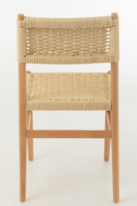 Stoel Lap beukenhout/touw naturel-Eetkamerstoelen-J-Line