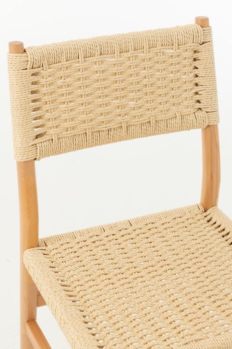 Stoel Lap beukenhout/touw naturel-Eetkamerstoelen-J-Line
