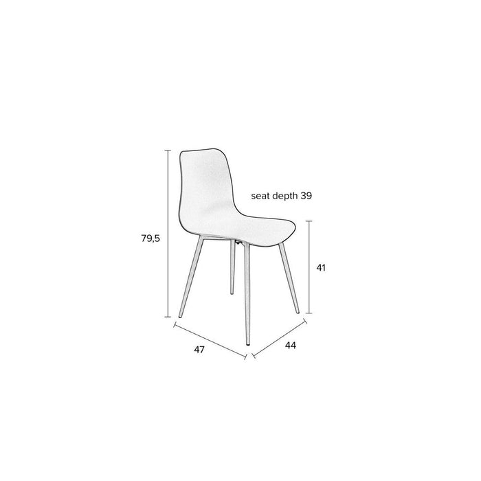 Stoel Leon Grey-Eetkamerstoelen-Creating Home