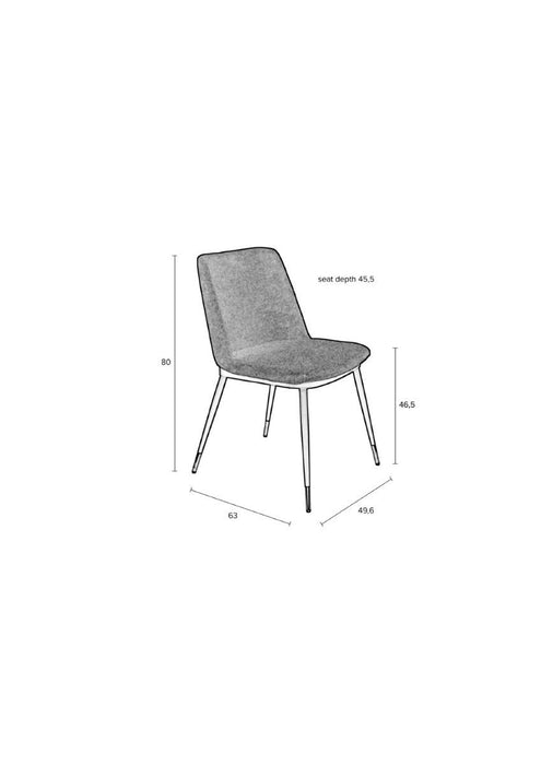 Stoel Lionel Groen-Eetkamerstoelen-Creating Home