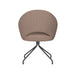 Stoel Mick Taupe met spinpoot draaivoet-Eetkamerstoelen-Creating Home