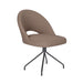 Stoel Mick Taupe met spinpoot draaivoet-Eetkamerstoelen-Creating Home