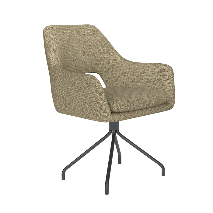 Stoel Mos Groen met spinpoot draaivoet-Eetkamerstoelen-Creating Home