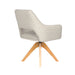 Stoel Mos Off-White met houten draaivoet-Eetkamerstoelen-Creating Home