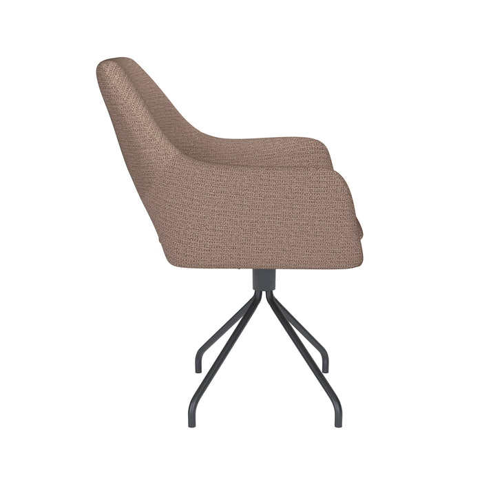Stoel Mos Taupe met spinpoot draaivoet-Eetkamerstoelen-Creating Home