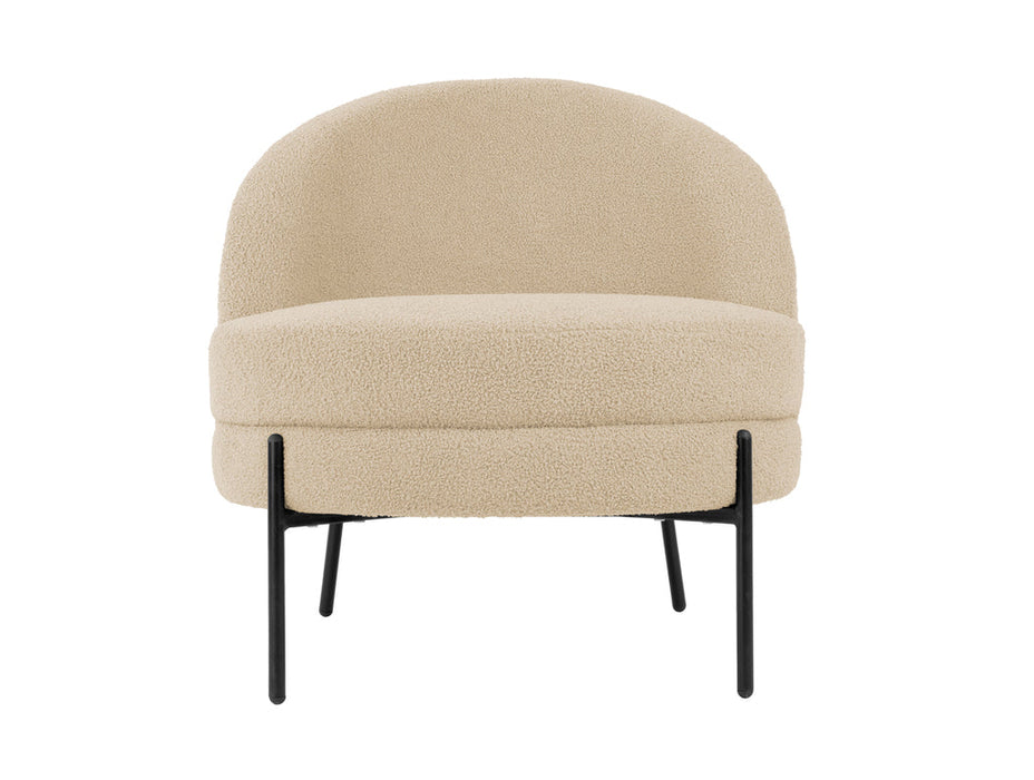 Stoel Noble Teddy Curl - Beige - 75x73x73cm-Eetkamerstoelen-Leitmotiv