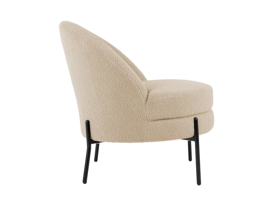 Stoel Noble Teddy Curl - Beige - 75x73x73cm-Eetkamerstoelen-Leitmotiv