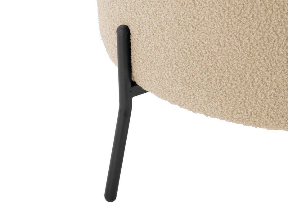 Stoel Noble Teddy Curl - Beige - 75x73x73cm-Eetkamerstoelen-Leitmotiv