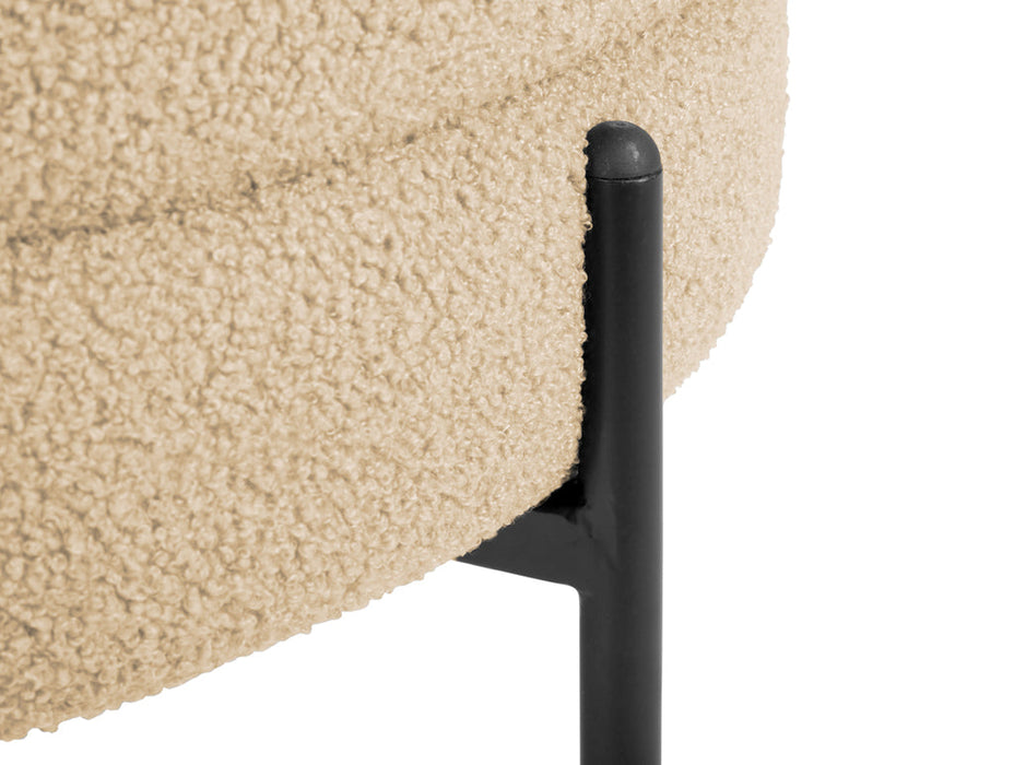 Stoel Noble Teddy Curl - Beige - 75x73x73cm-Eetkamerstoelen-Leitmotiv