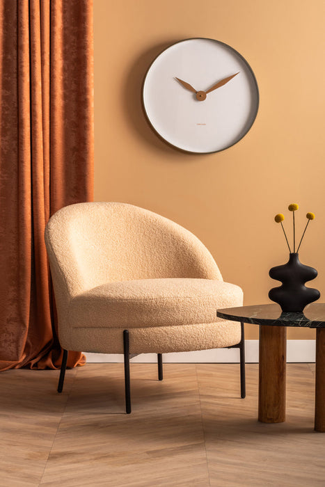 Stoel Noble Teddy Curl - Beige - 75x73x73cm-Eetkamerstoelen-Leitmotiv