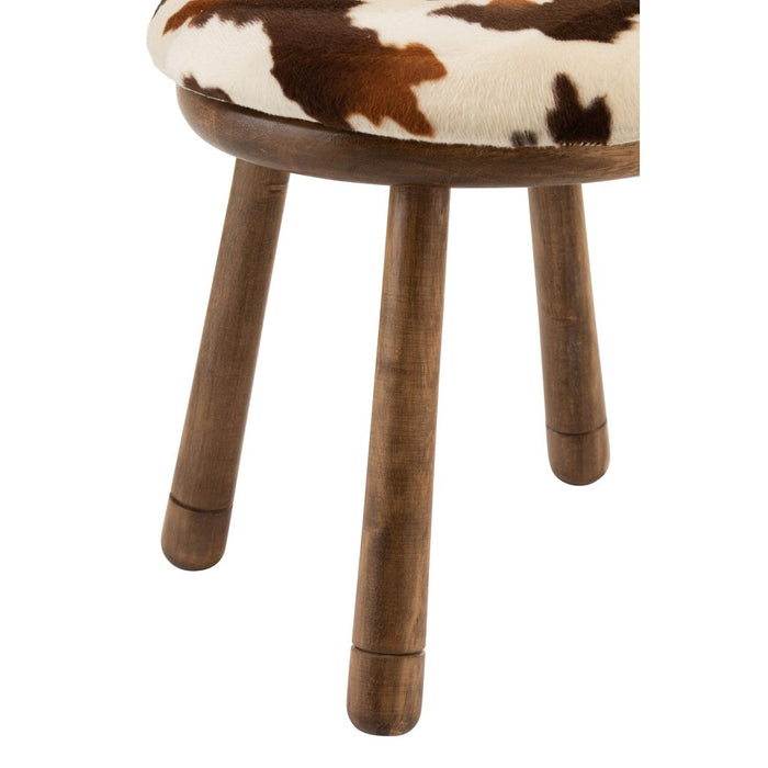 Stoel Oor koe hout bruin-Eetkamerstoelen-J-Line