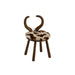 Stoel Oor koe hout bruin-Eetkamerstoelen-J-Line