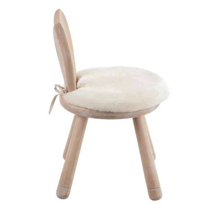 Stoel Oor konijn hout naturel-Eetkamerstoelen-J-Line