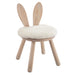 Stoel Oor konijn hout naturel-Eetkamerstoelen-J-Line