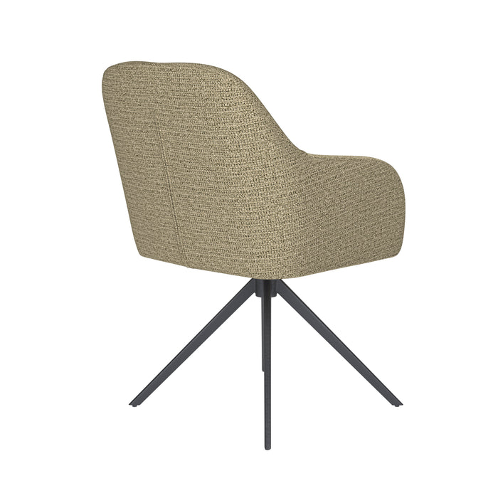 Stoel Otis Groen met metalen draaivoet-Eetkamerstoelen-Creating Home
