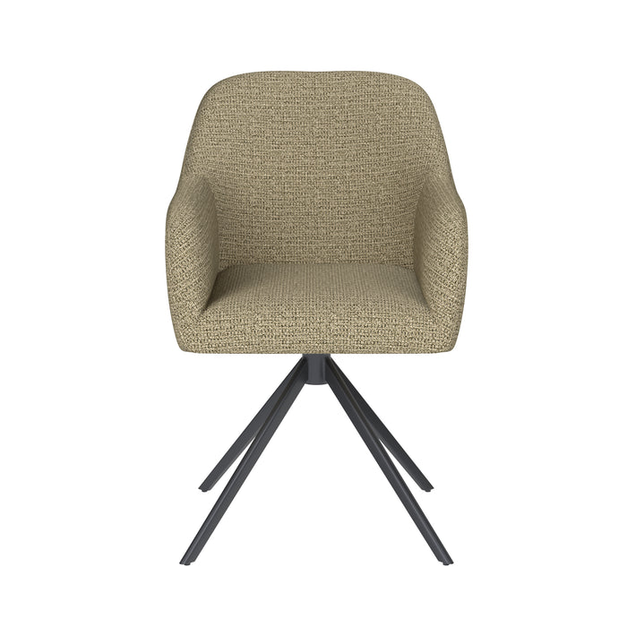 Stoel Otis Groen met metalen draaivoet-Eetkamerstoelen-Creating Home