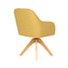 Stoel Otis Oker met houten draaivoet-Eetkamerstoelen-Creating Home