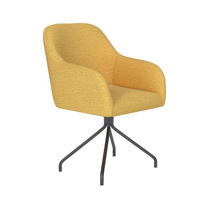 Stoel Otis Oker met spinpoot draaivoet-Eetkamerstoelen-Creating Home