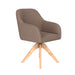 Stoel Otis Taupe met houten draaivoet-Eetkamerstoelen-Creating Home