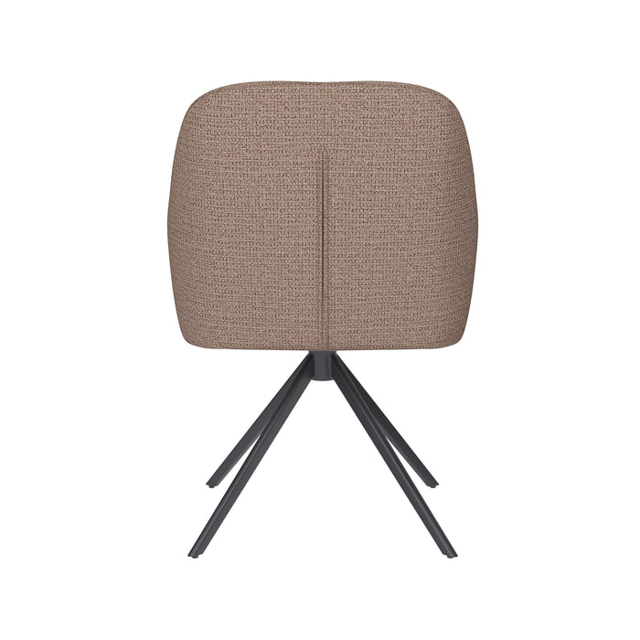 Stoel Otis Taupe met metalen draaivoet-Eetkamerstoelen-Creating Home