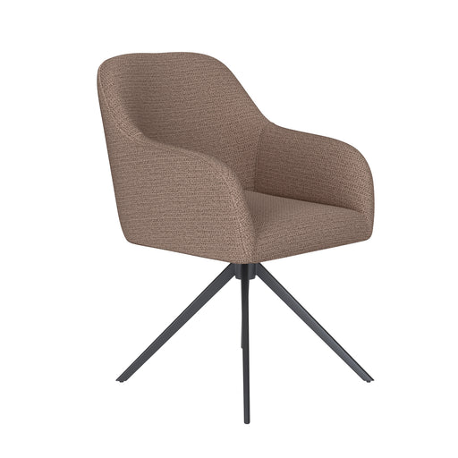 Stoel Otis Taupe met metalen draaivoet-Eetkamerstoelen-Creating Home