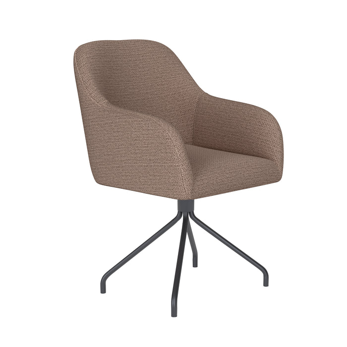 Stoel Otis Taupe met spinpoot draaivoet-Eetkamerstoelen-Creating Home