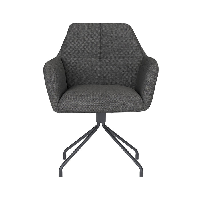 Stoel Pete Grijs met spinpoot draaivoet-Eetkamerstoelen-Creating Home