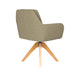 Stoel Pete Groen met houten draaivoet-Eetkamerstoelen-Creating Home