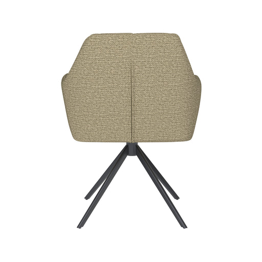 Stoel Pete Groen met metalen draaivoet-Eetkamerstoelen-Creating Home