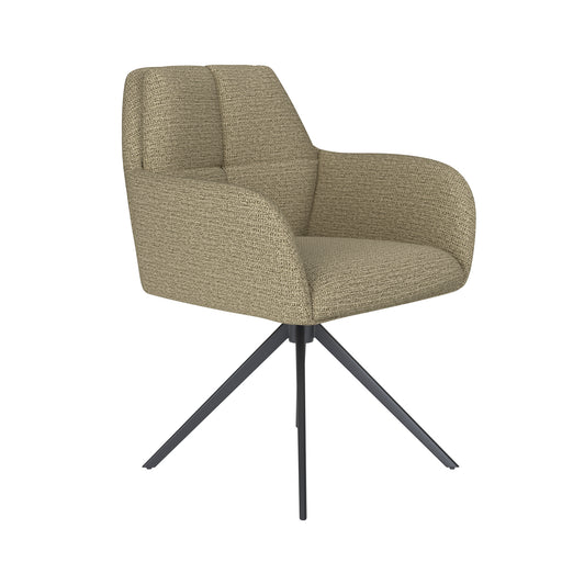 Stoel Pete Groen met metalen draaivoet-Eetkamerstoelen-Creating Home