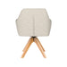 Stoel Pete Off-White met houten draaivoet-Eetkamerstoelen-Creating Home