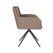 Stoel Pete Taupe met metalen draaivoet-Eetkamerstoelen-Creating Home