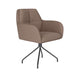 Stoel Pete Taupe met spinpoot draaivoet-Eetkamerstoelen-Creating Home