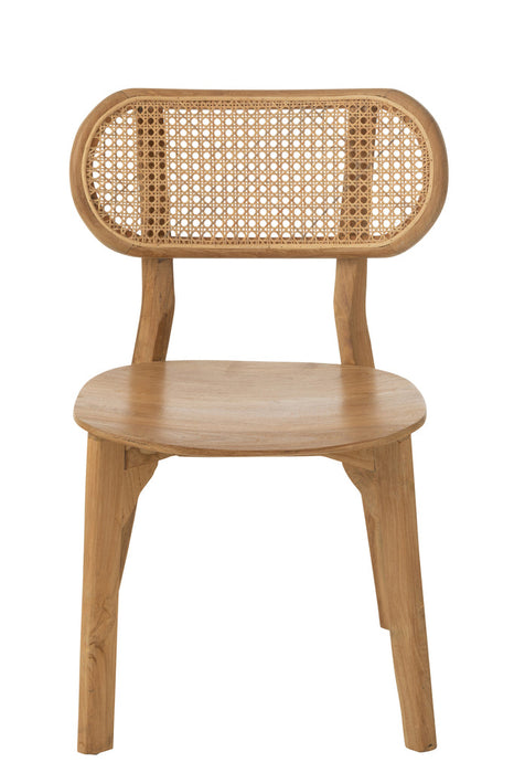 Stoel Pinda teak hout naturel-Eetkamerstoelen-J-Line