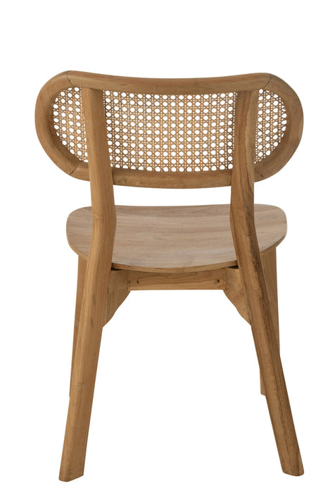 Stoel Pinda teak hout naturel-Eetkamerstoelen-J-Line