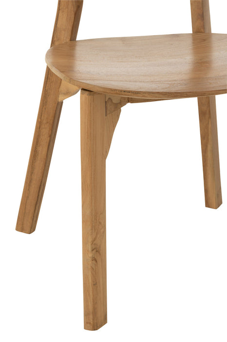 Stoel Pinda teak hout naturel-Eetkamerstoelen-J-Line