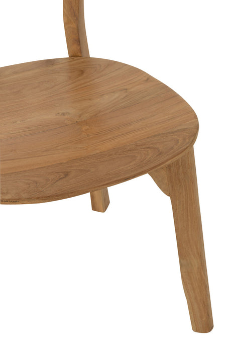 Stoel Pinda teak hout naturel-Eetkamerstoelen-J-Line